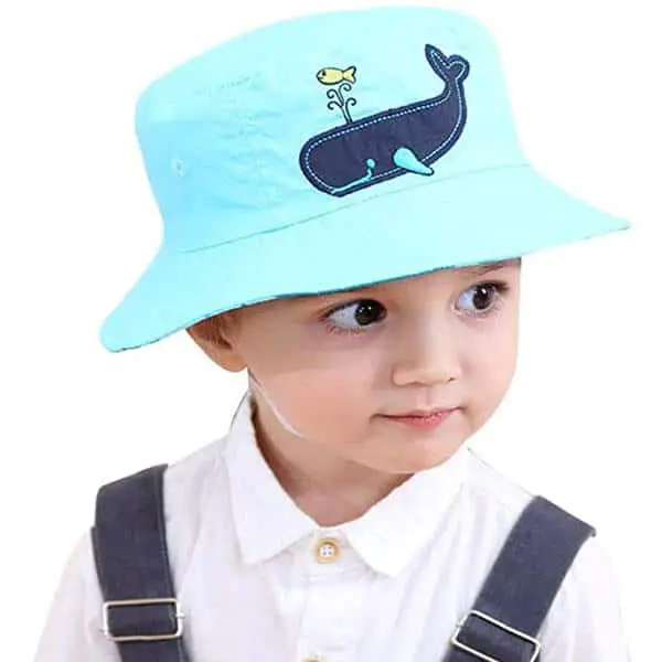 Vimfashi Outdoor Baby Boys Lightweight Wide Brim UPF50 Sun Hat with Neck Flap 