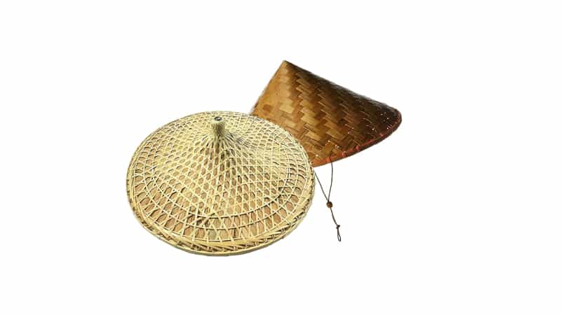 Thai Asian Oriental Handcraft weave Bamboo Farmer HAT Garden Rice Fishing Hiking 