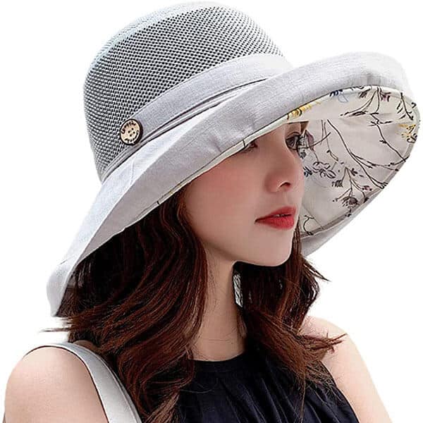 Breathable Grey Color Sun Hat