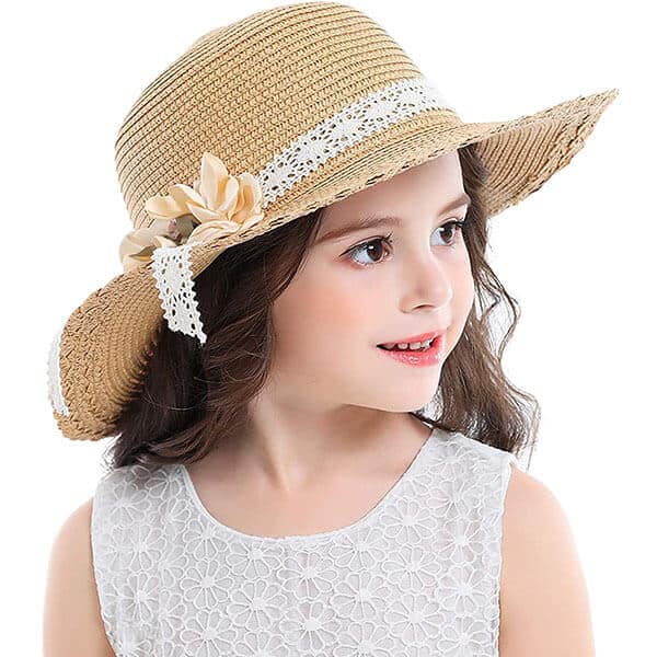 Kids’ Floppy Beach Straw Sun Hat