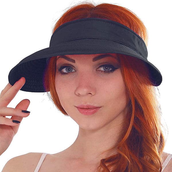 fantasticlife06 Spring Summer Womens Sun Visor Hat Adjustable Wide Brim Visor Hat Fashion Casual Beach Caps 