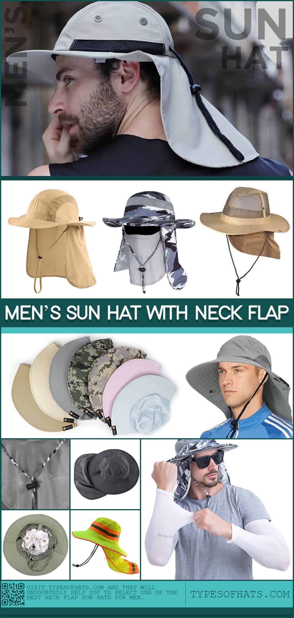 Men’s Sun Hat With Neck Flap