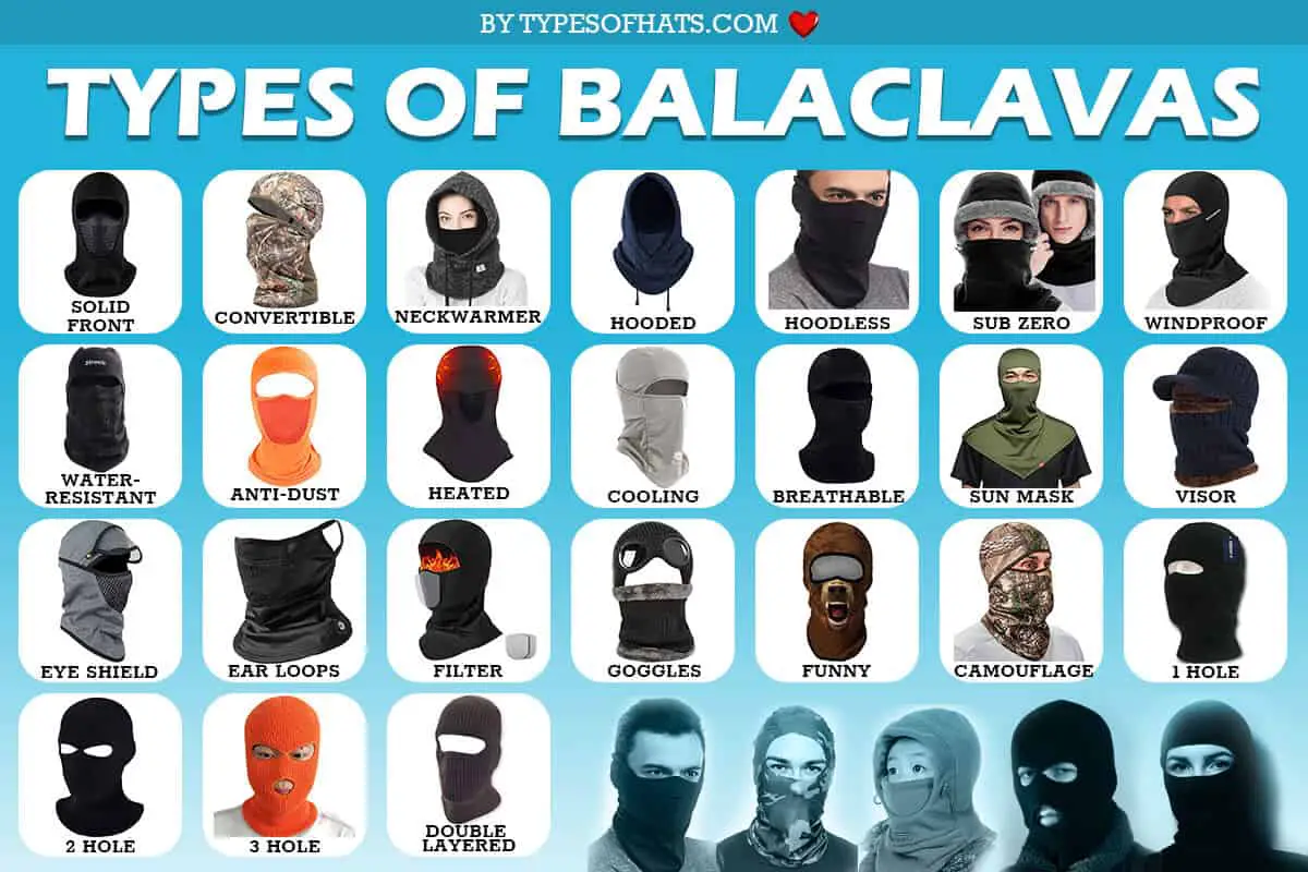 types of balaclavas and ski masks