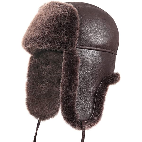 Spanish Sheepskin Leather Trapper Hat for All Ages