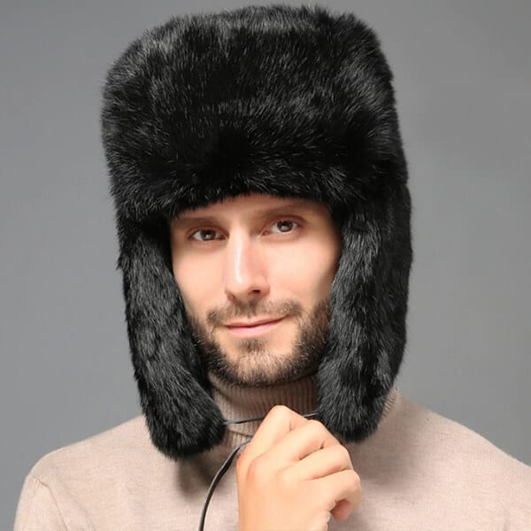 Fuzzy rabbit fur trapper hats for you