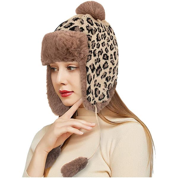 Leopard print picturesque trapper hat for countless likes