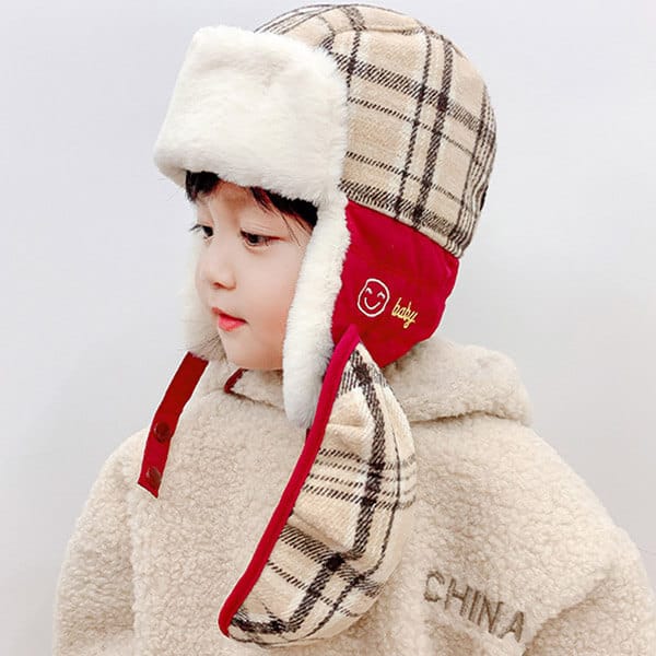 Timeless style, checkered trapper hats for toddlers