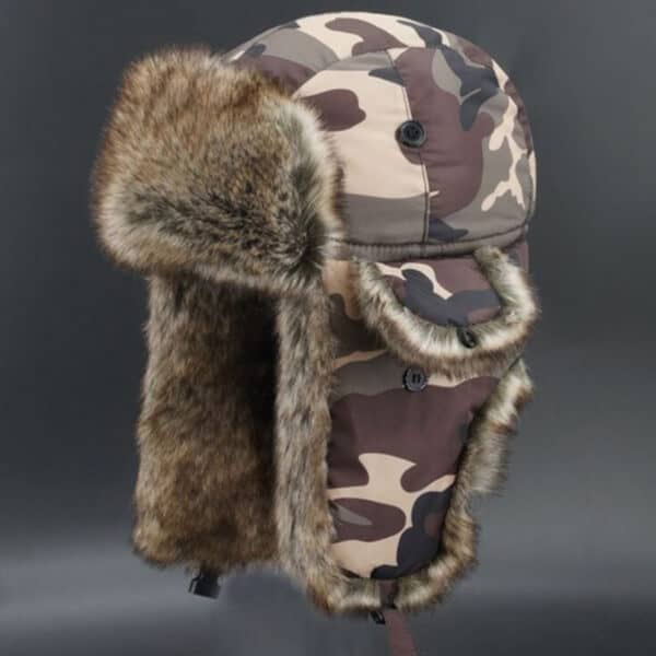 Wind and waterproof camp trapper hat