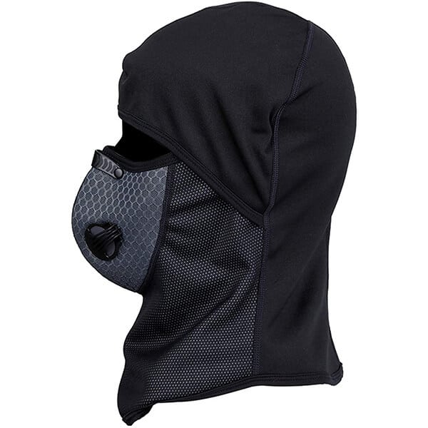 Breathable balaclava with active carbon filters