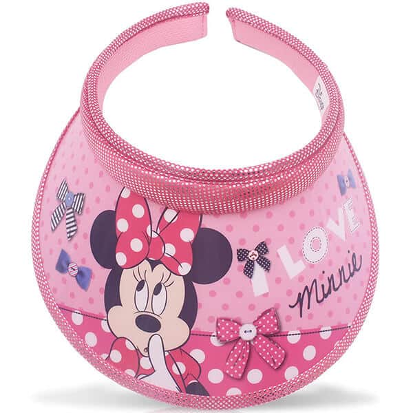Sun visor for girls with random Minnie mouse print