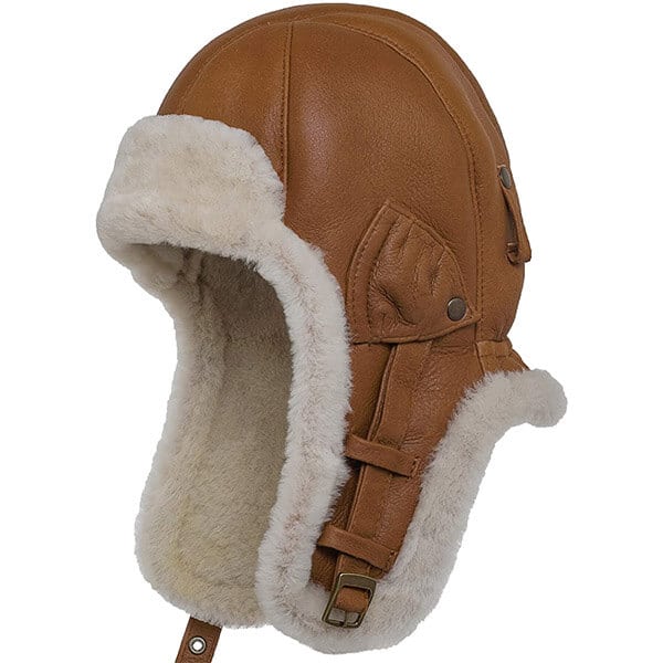 Snug Fitting Leather Trapper Hats for Bikers.