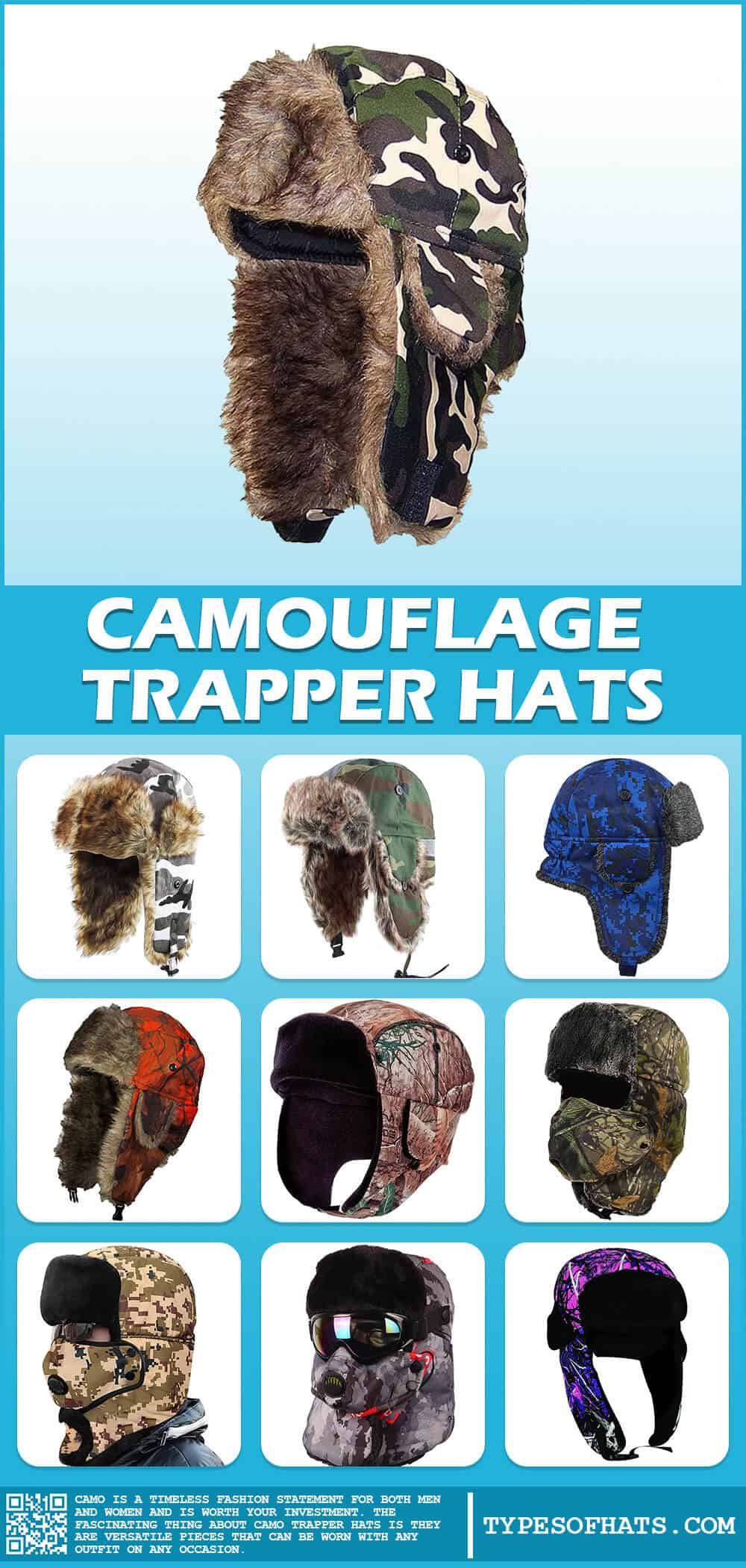 camo trapper hats
