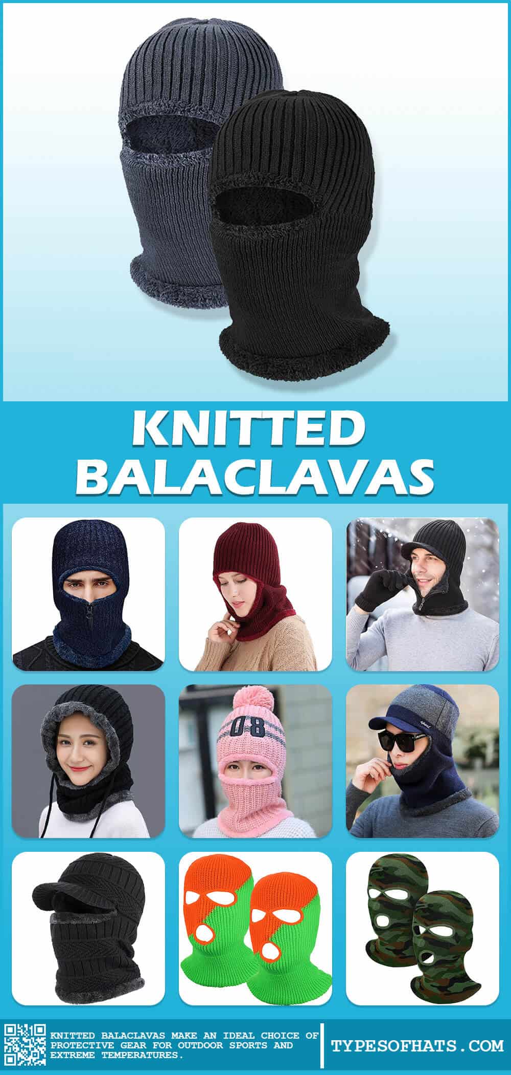 knitted balaclavas unisex