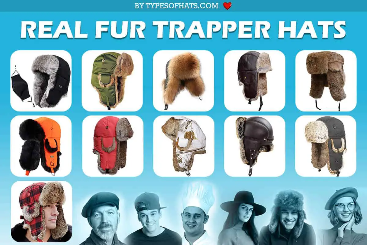 natural fur trapper hat