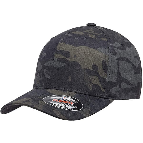 Flexfit Fitted 6 Panel Camo Baseball Hat