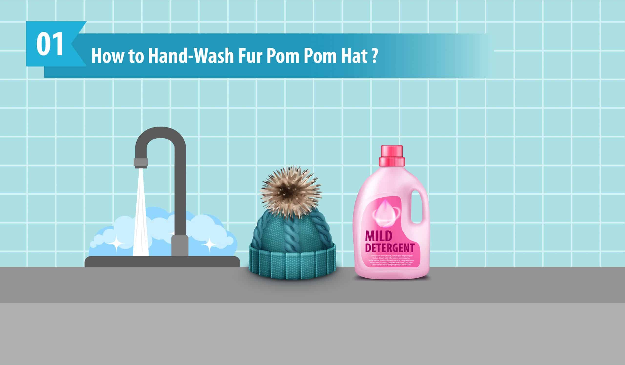 How to Hand-Wash Fur Pom Pom Hat