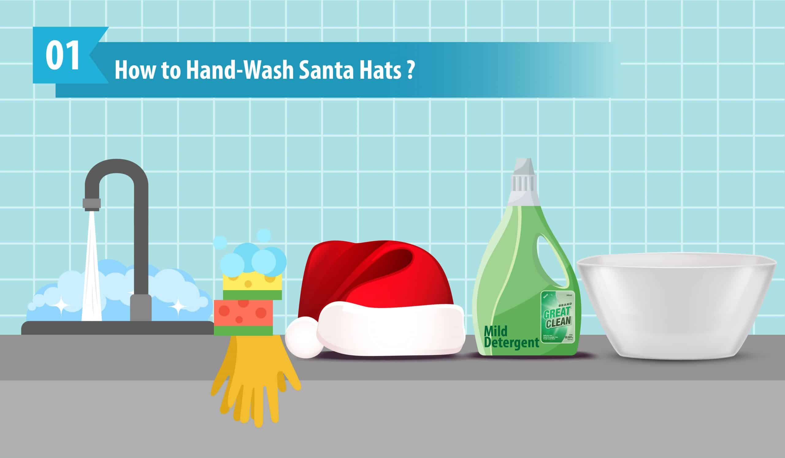 How to Hand-Wash Santa Hats