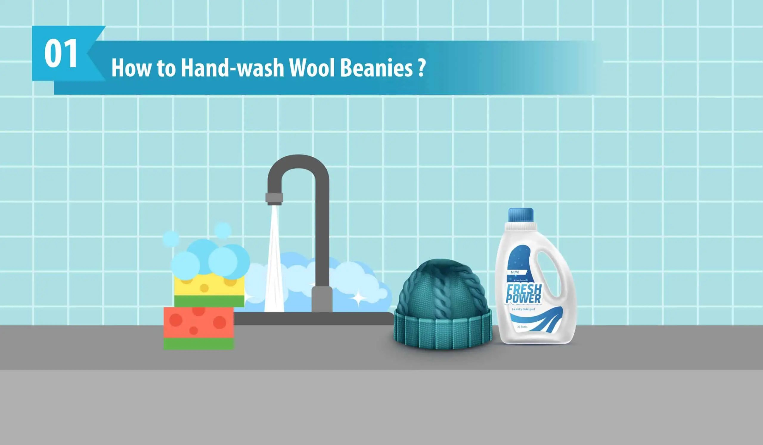How to Hand-wash Wool Beanies-01