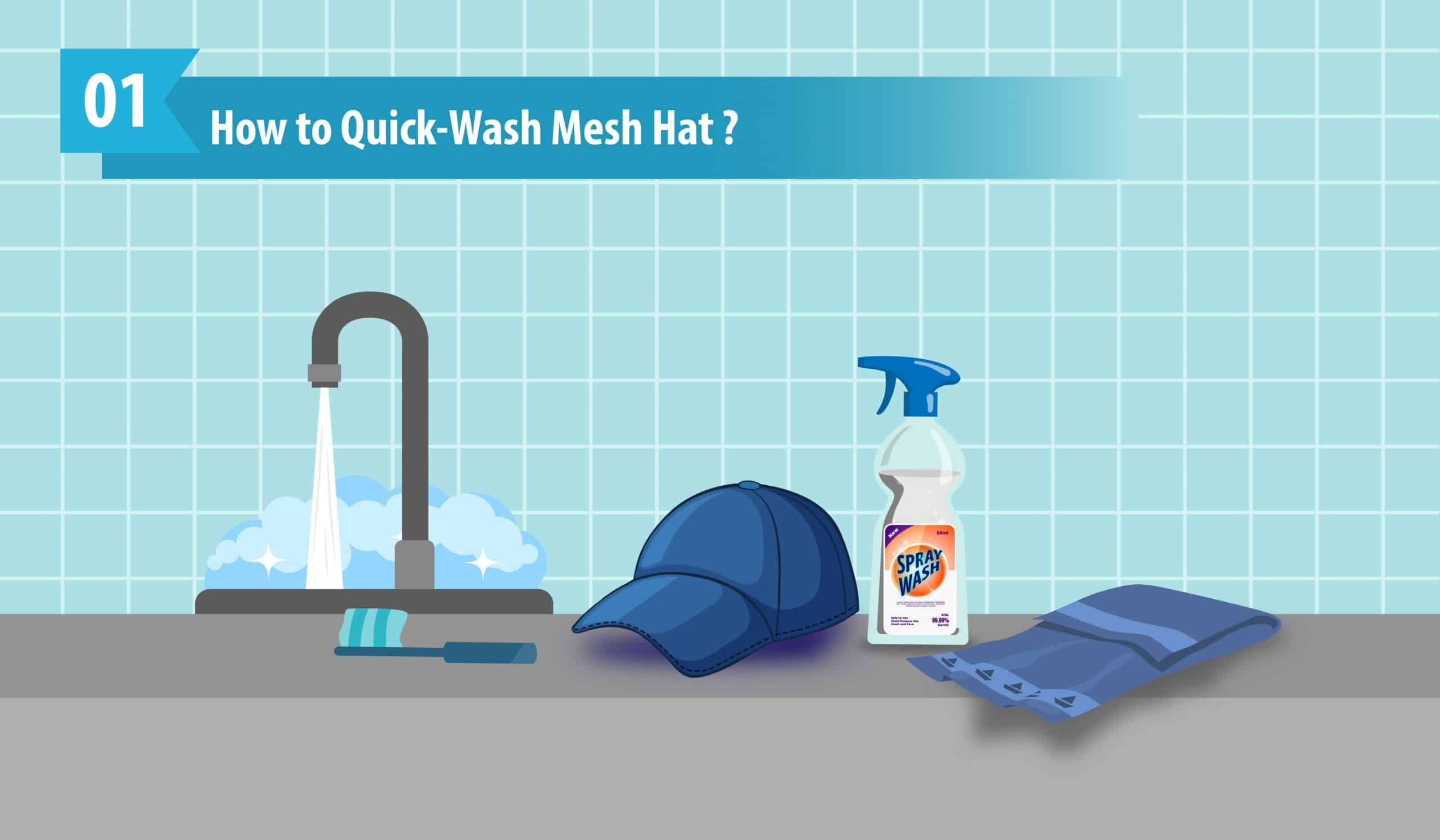 How to Quick-Wash Mesh Hat