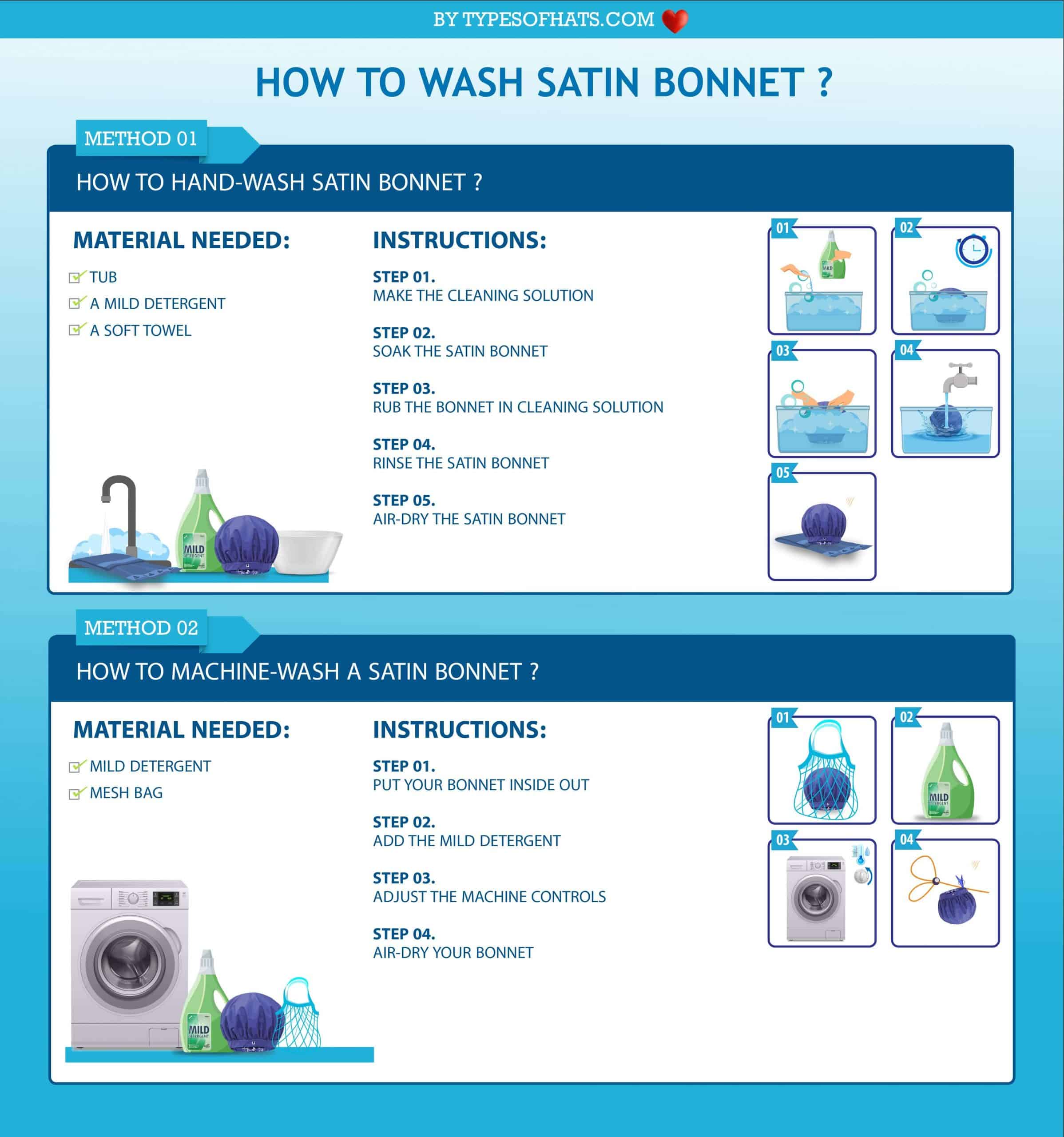 How to Wash Satin Bonnet