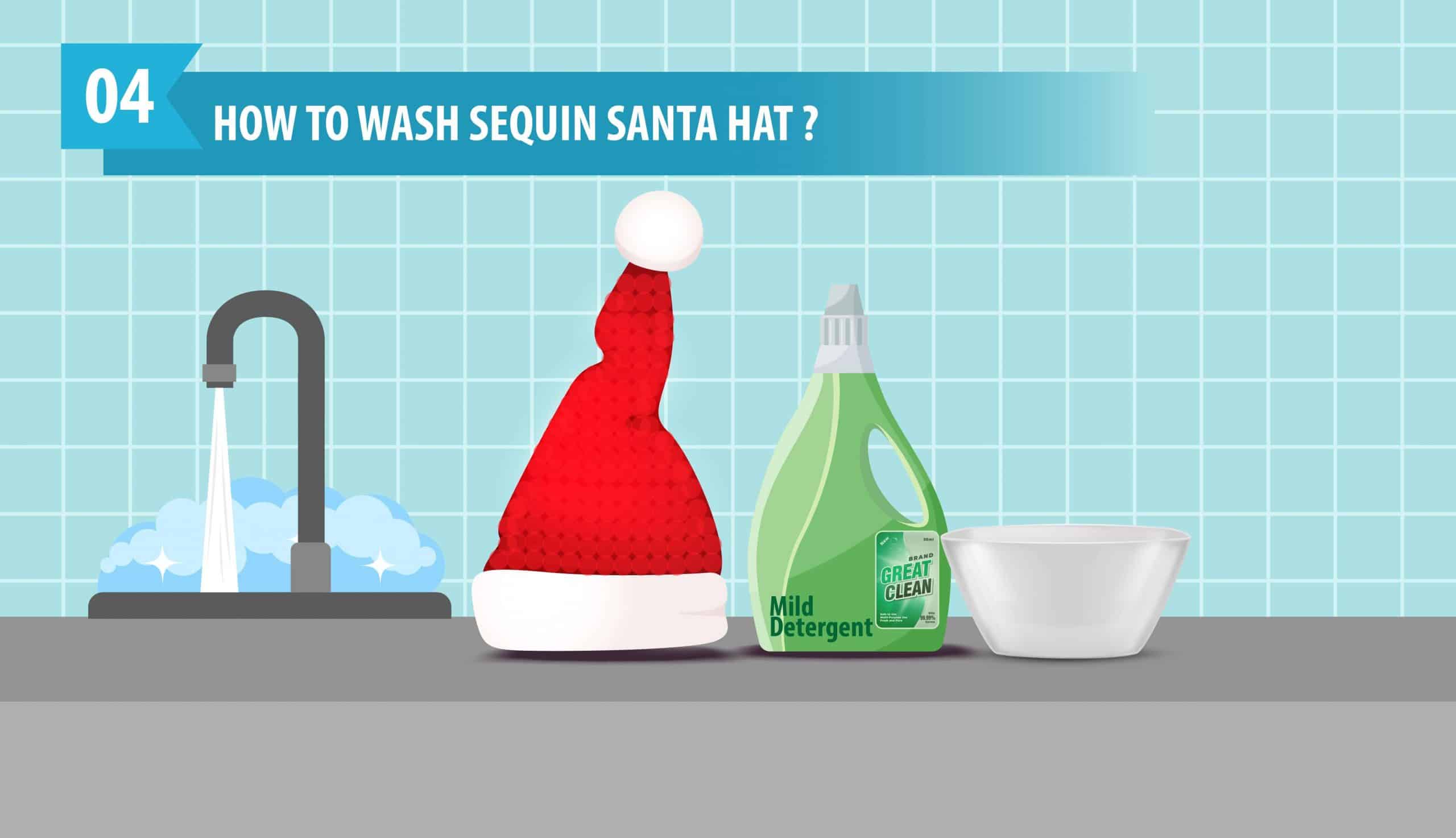 How to Wash Sequin Santa Hat