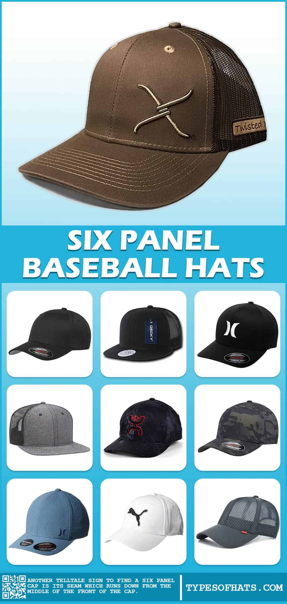 Six Panel Baseball Hats