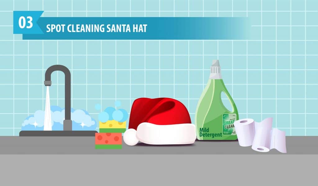 Spot Cleaning Santa hat
