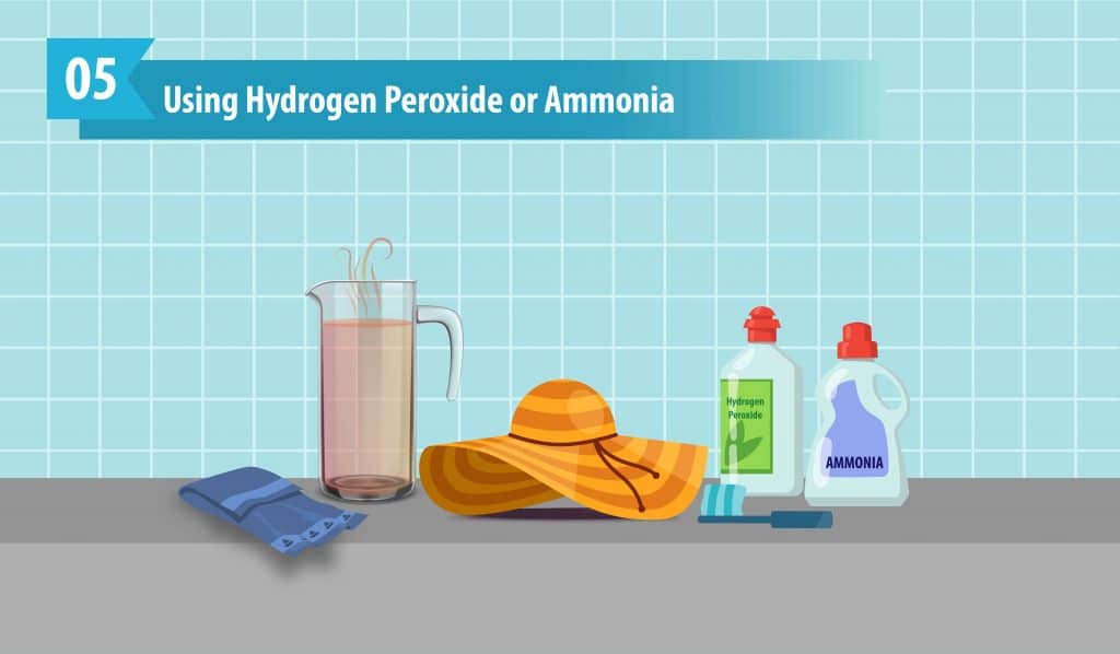 Using Hydrogen Peroxide or Ammonia