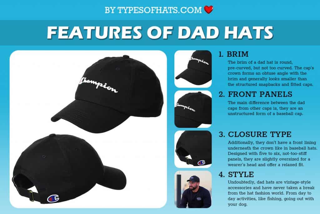 features of dad hat