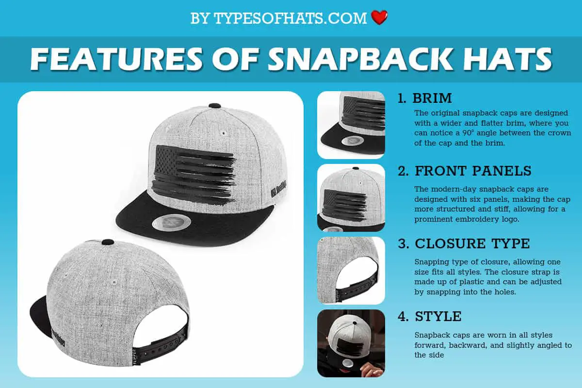 features of snapback hats