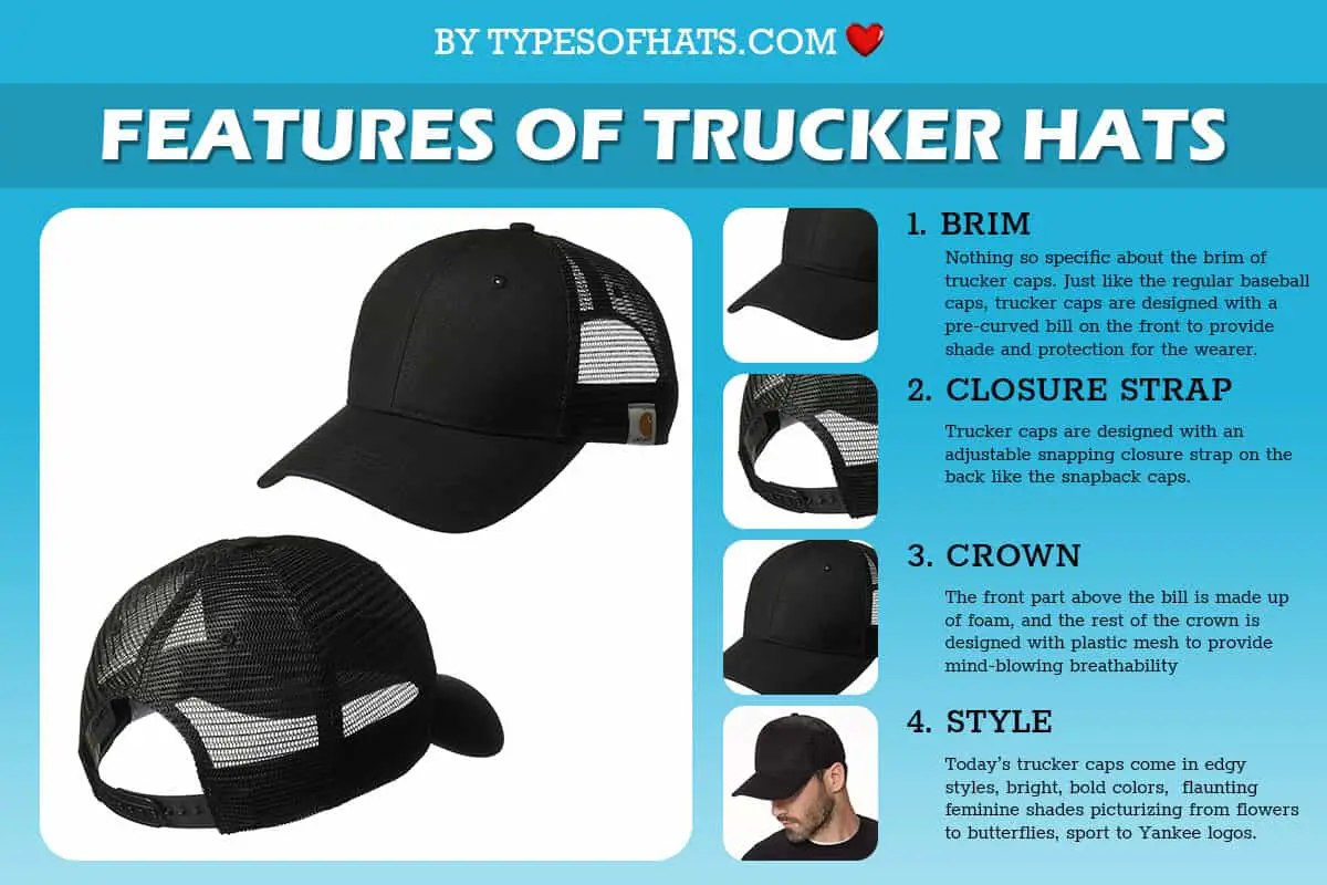 features of trucker hats
