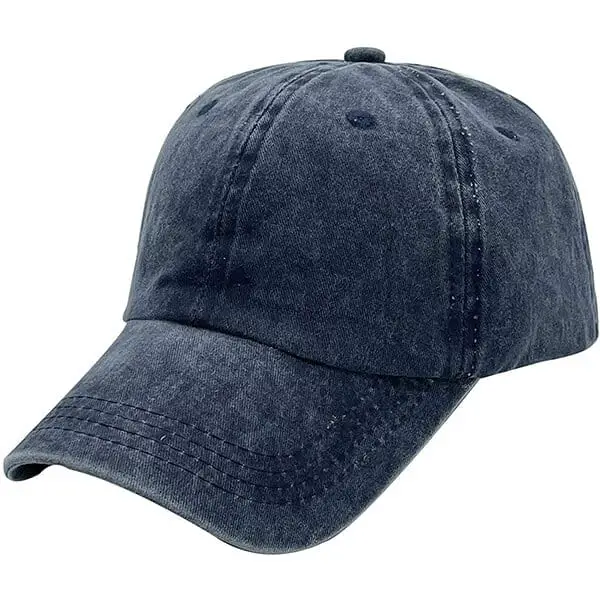 Girls Denim Ponytail Baseball Hat