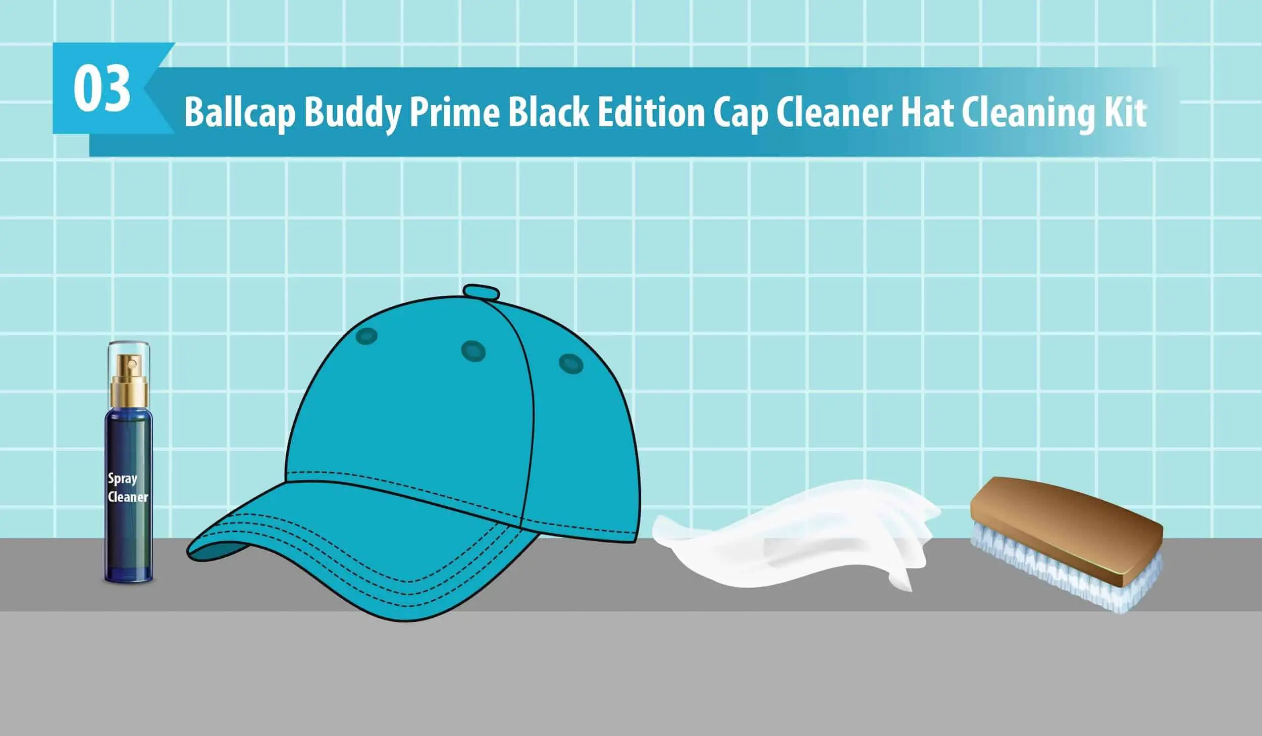 Ballcap Buddy Prime Black Edition Cap Cleaner Hat Cleaning Kit