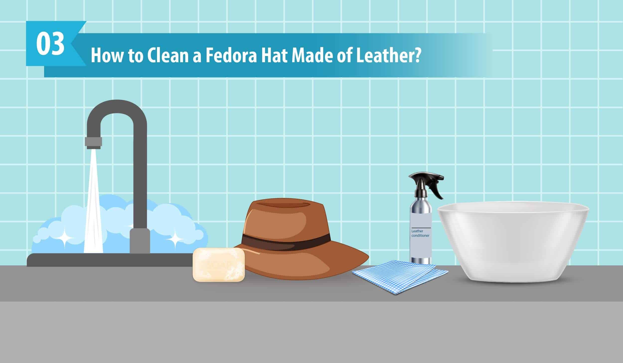 How to Clean a Fedora Hat Made of Leather