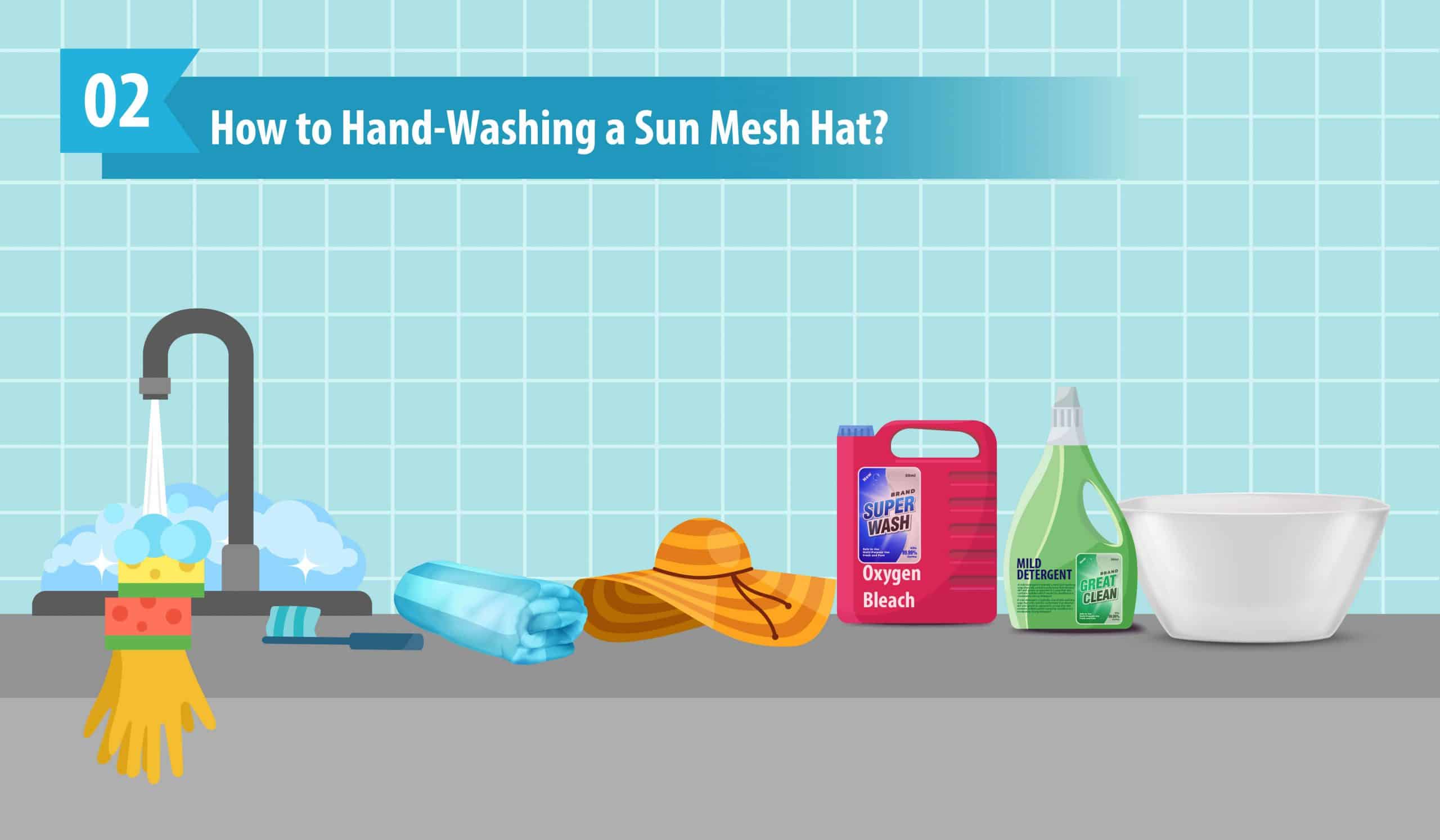 How to Hand-Washing a Sun Mesh Hat