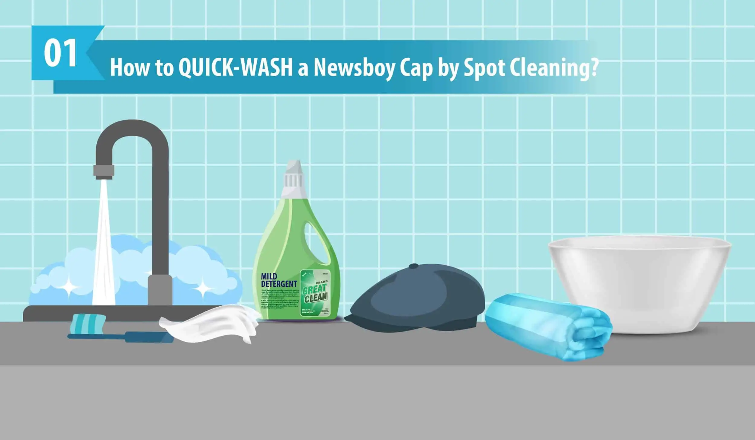 How to QUICK-WASH a Newsboy Cap by Spot Cleaning