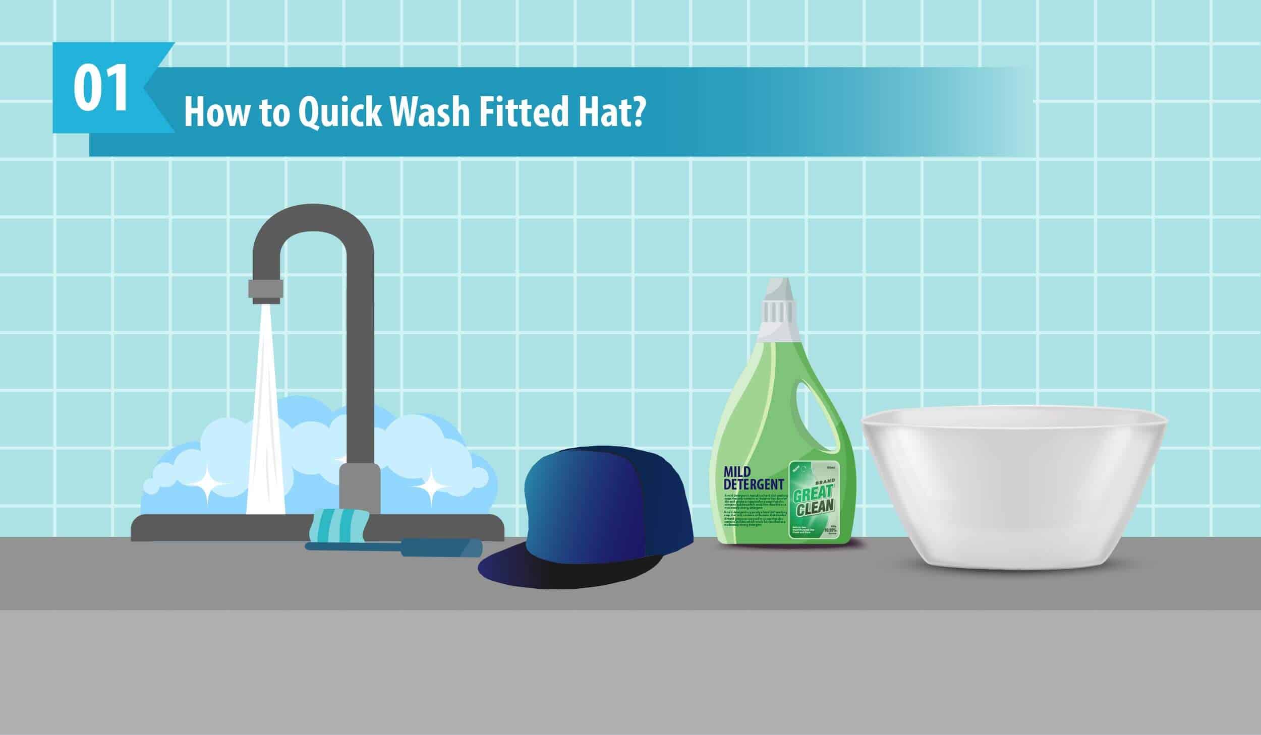How to Quick Wash Fitted Hat