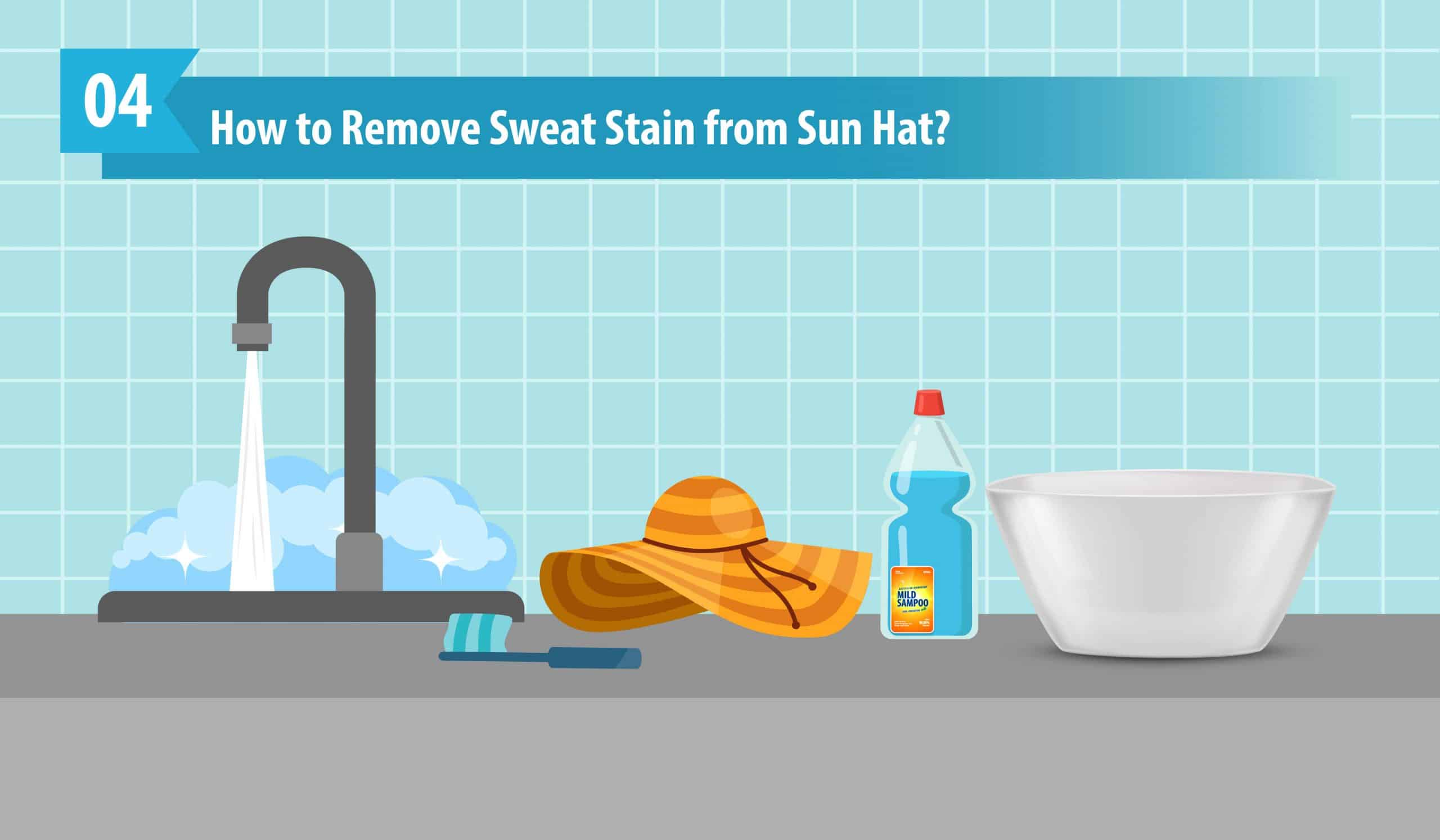 How to Remove Sweat Stain from Sun Hat