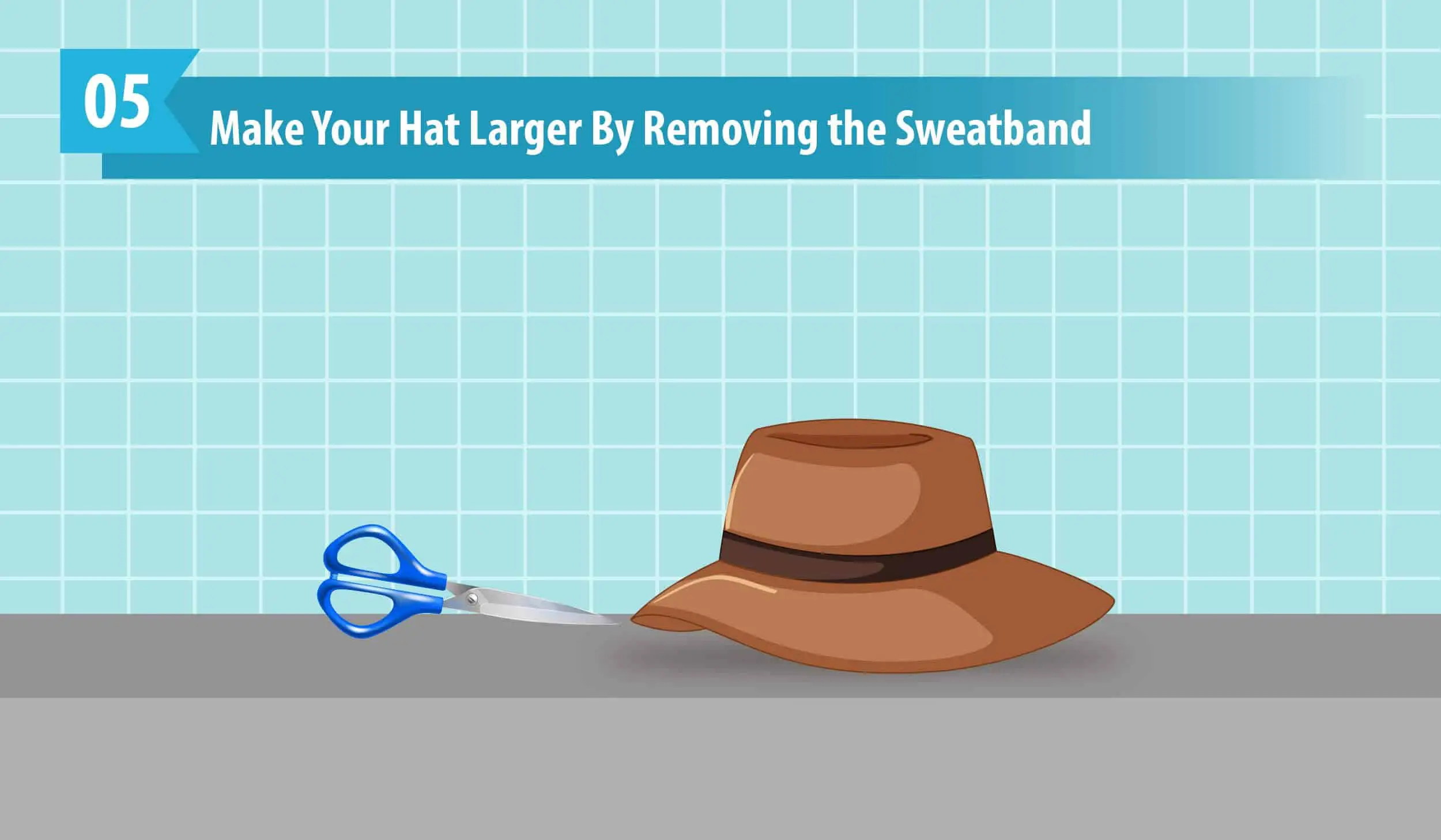 Make Your Hat Larger By Removing the Sweatband