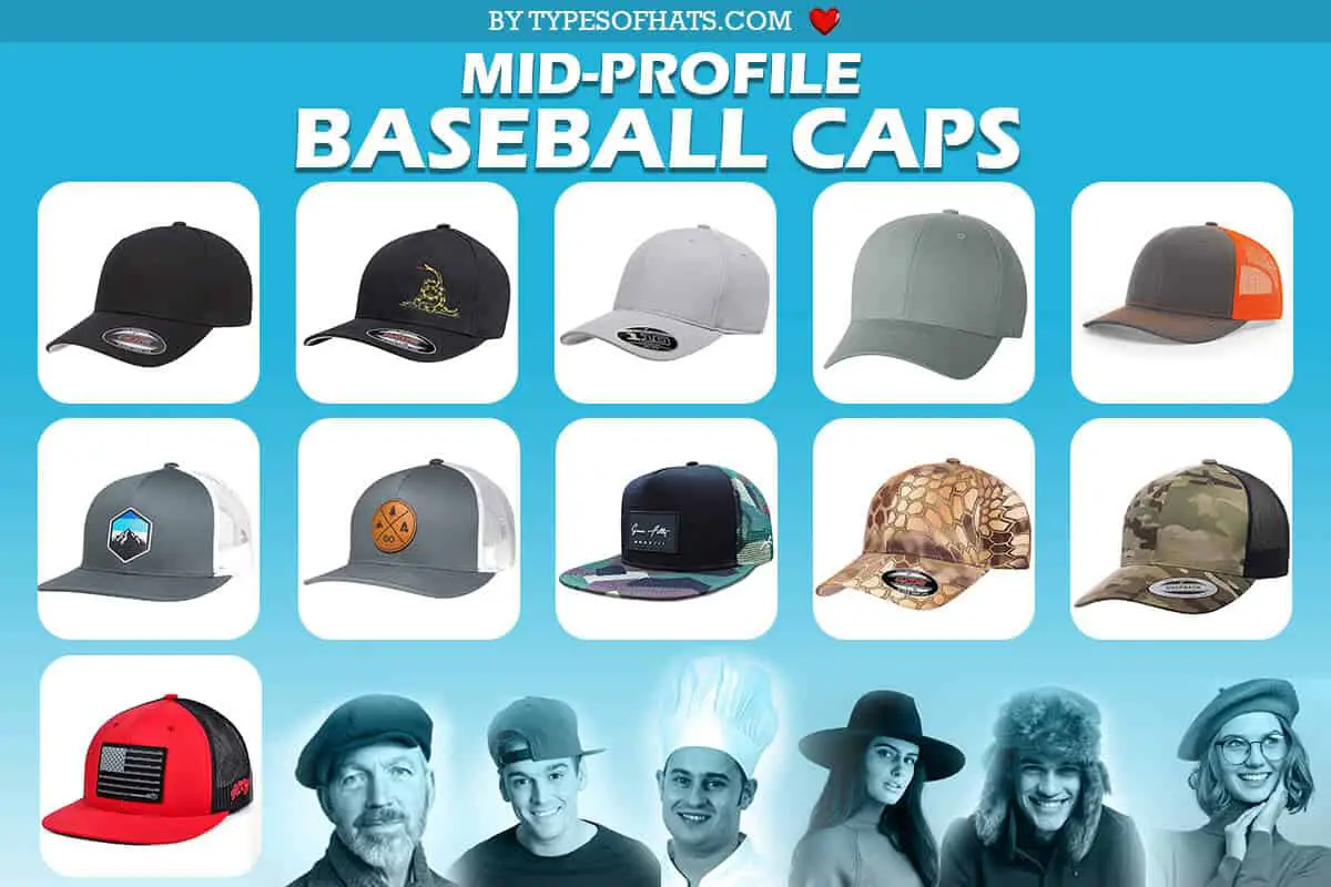 Mid-Profile Baseball Caps for Men and Women
