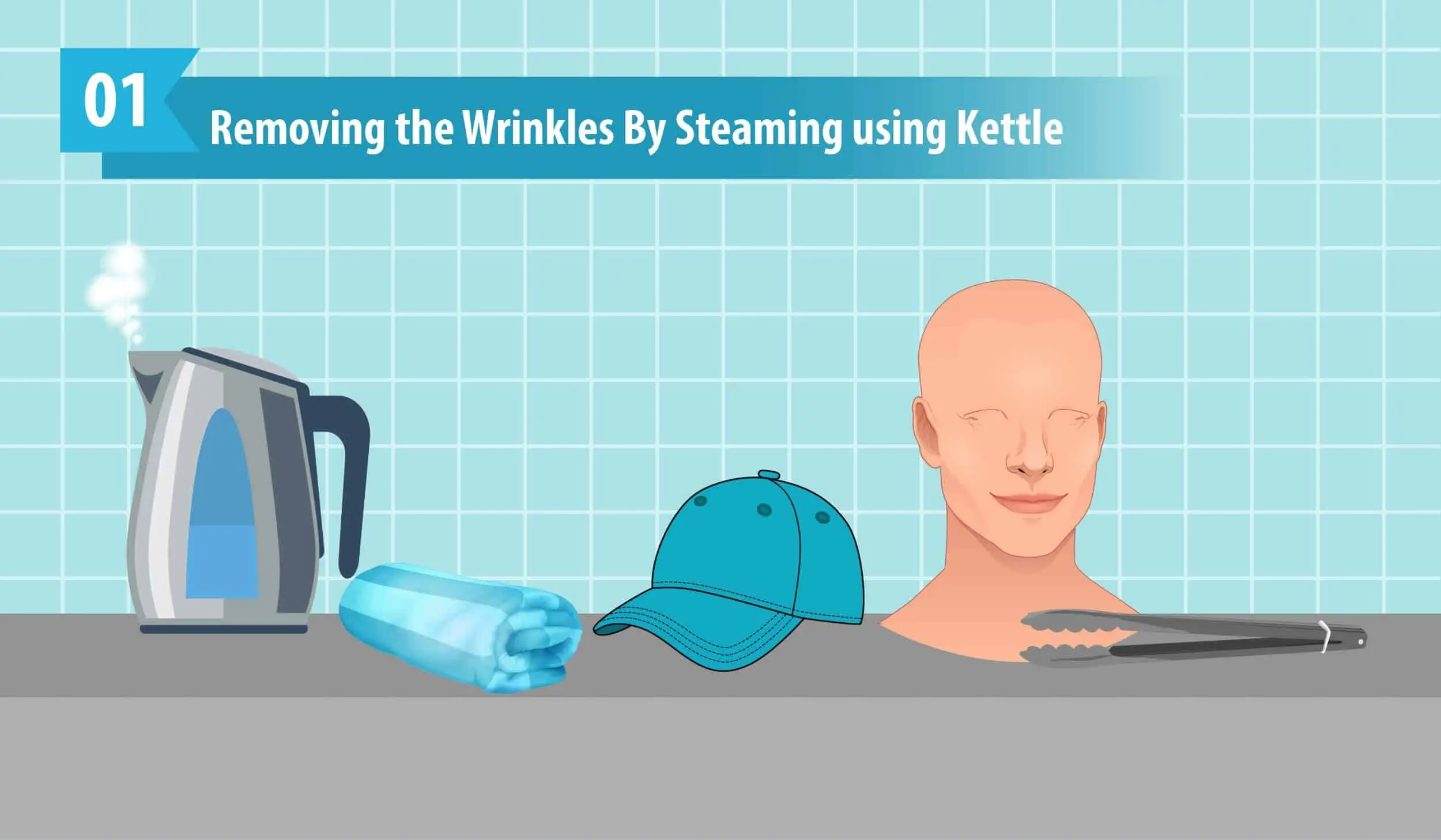 Removing the Wrinkles By Steaming using Kettle