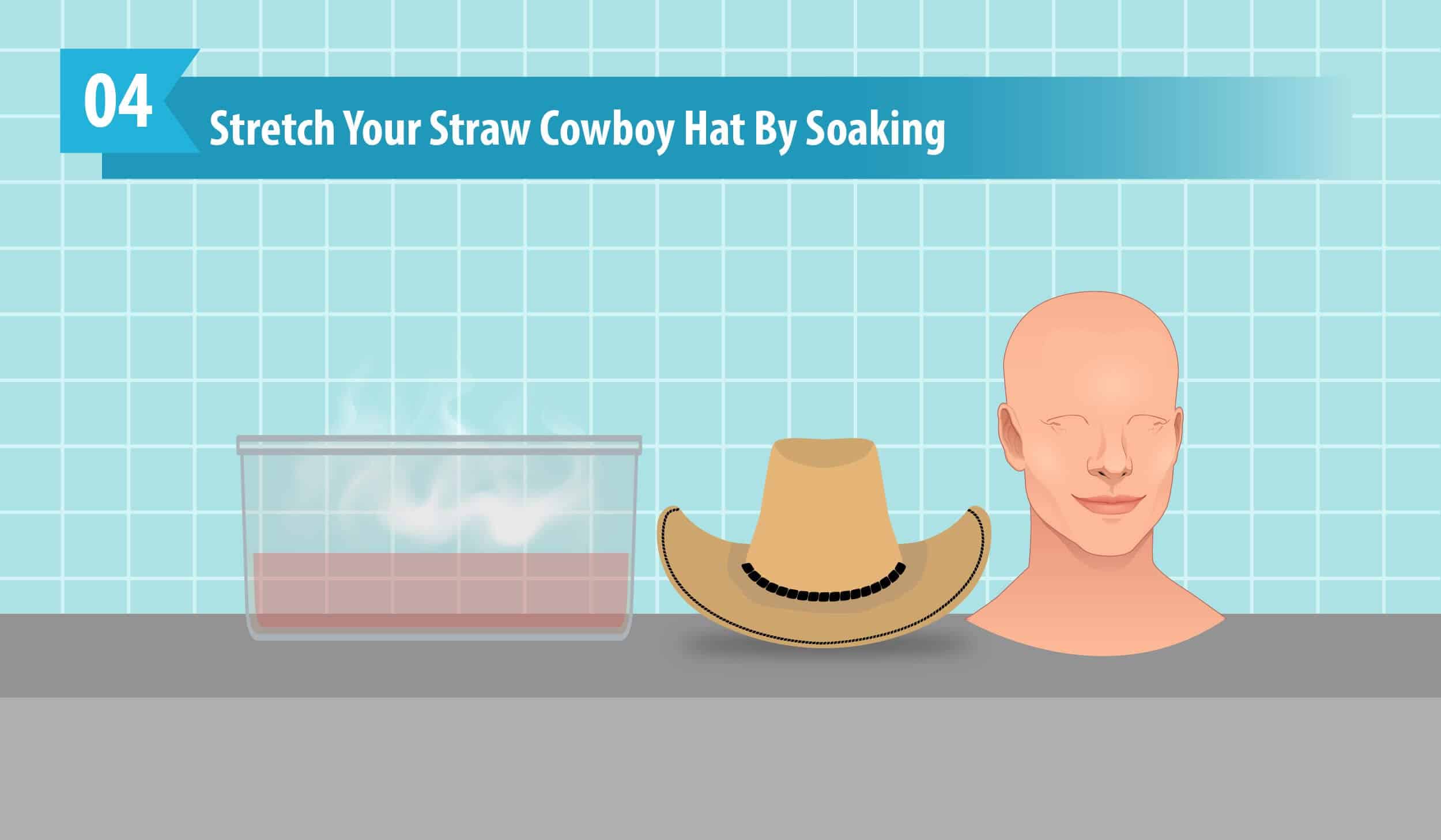 Stretch Your Straw Cowboy Hat By Soaking