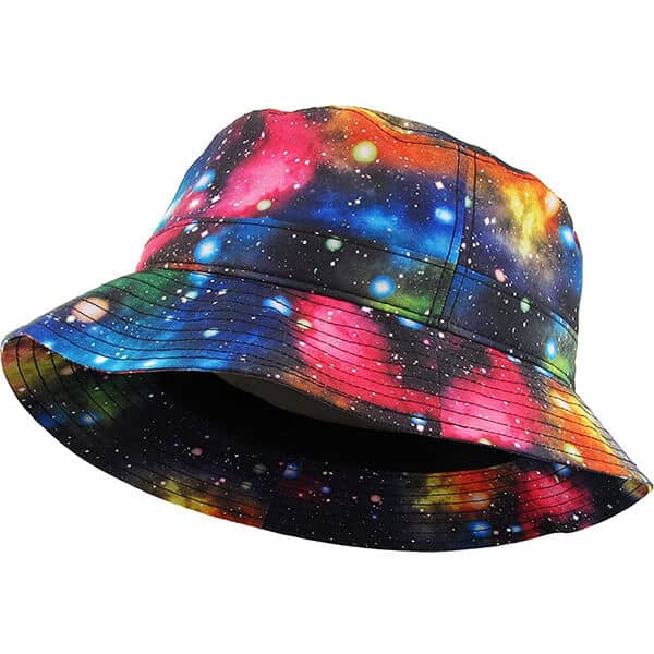 Galaxy print bucket hat
