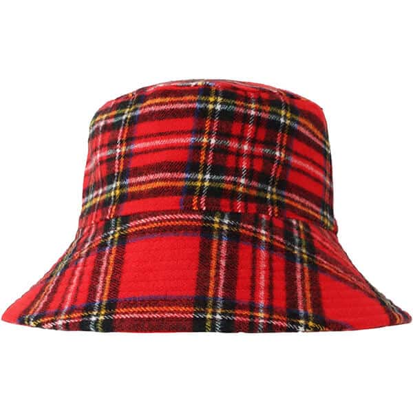 Plaid Bucket Fedora Hat