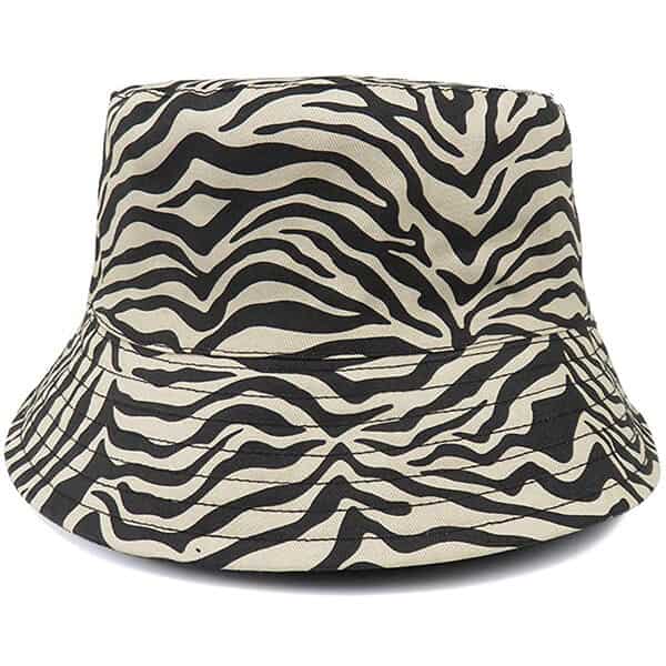 Zebra print bucket hat