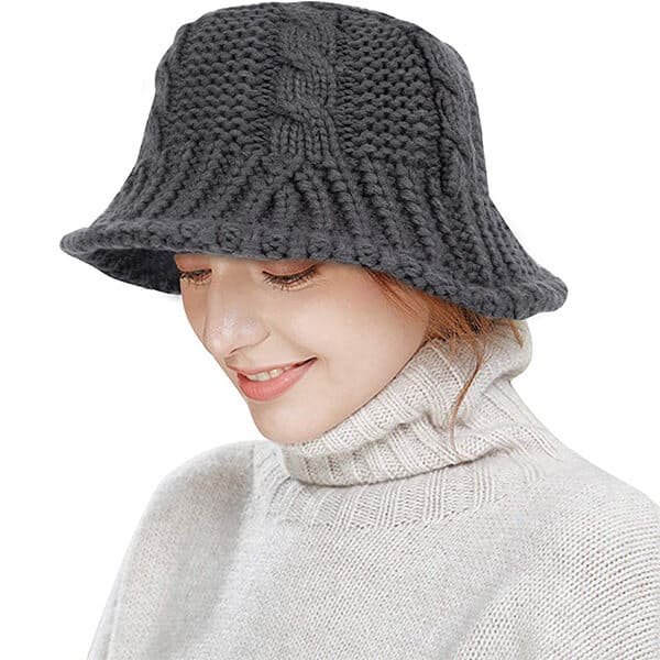 Wide Brim Winter Bucket Hat