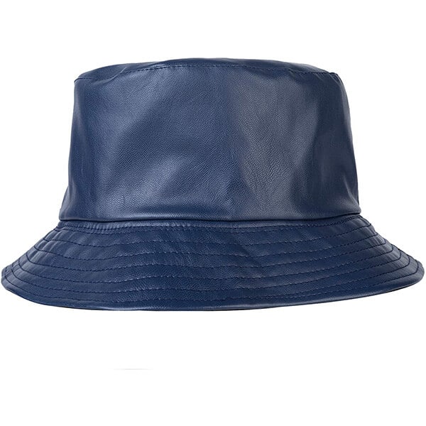 PU Leather Winter Bucket Hat