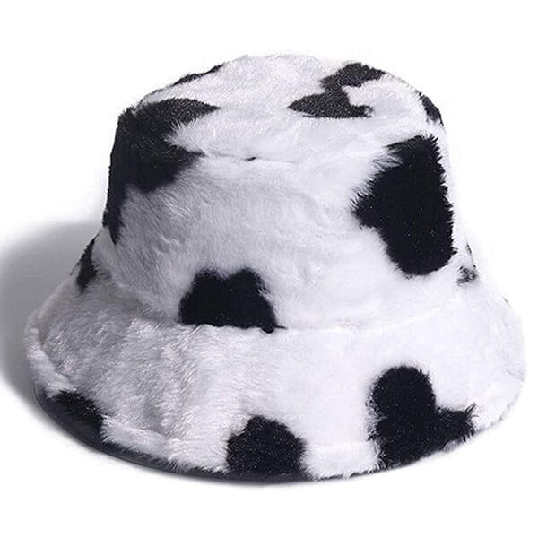 Cow Print Wool Bucket Hat