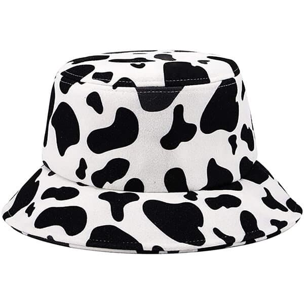 Woolen Cow Print Bucket Hats