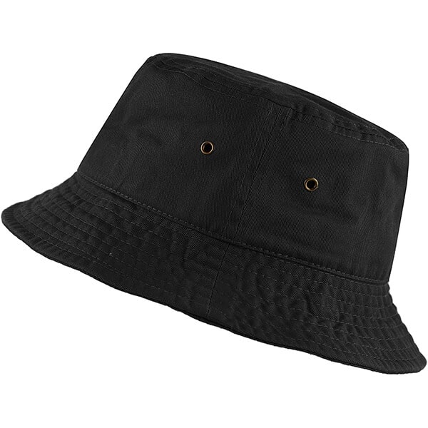 100% cotton black bucket hat